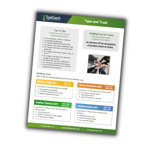 Typ und Vertrauen Handout