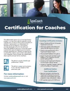 Folheto de certificação para treinadores