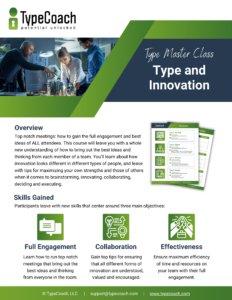Type and Innovation Brochure