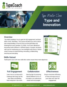 Type and Innovation Brochure