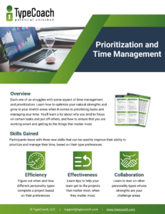 Prioritization and Time Management Brochure