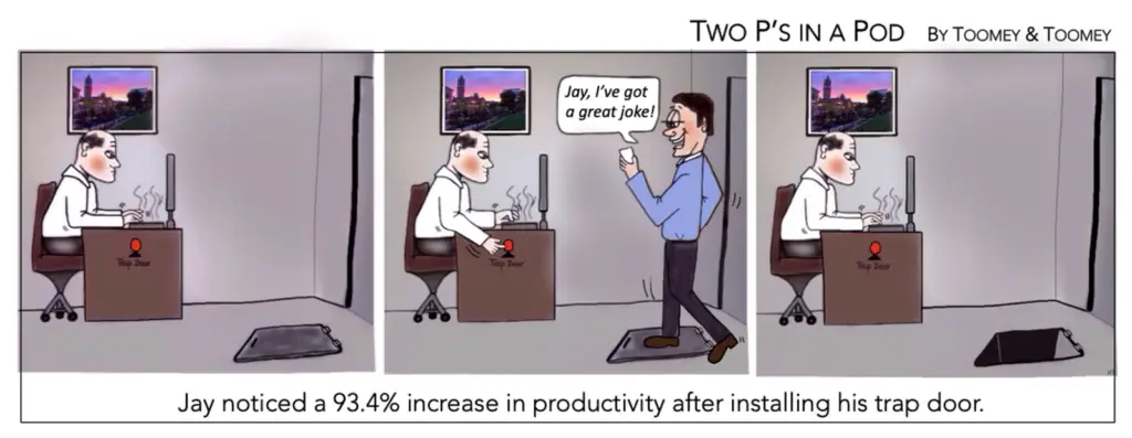 Mixing Work and Play - Cartoon by Toomey and Toomey